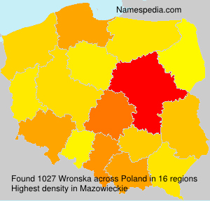 Surname Wronska in Poland