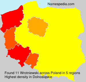 Surname Wrotniewski in Poland Surname Wrotniewski in Poland