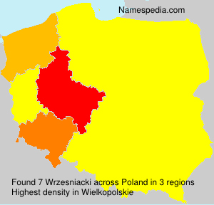 Surname Wrzesniacki in Poland Surname Wrzesniacki in Poland
