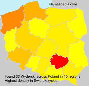 Surname Wyderski in Poland