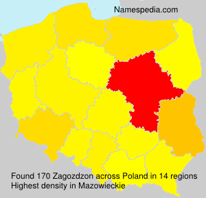 Surname Zagozdzon in Poland