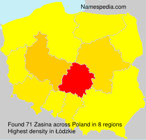 Surname Zasina in Poland