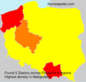 Surname Zasiora in Poland Surname Zasiora in Poland