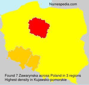 Surname Zawarynska in Poland