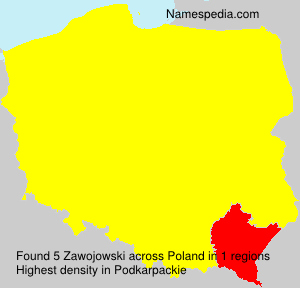 Surname Zawojowski in Poland