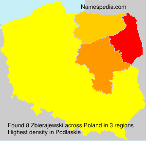 Surname Zbierajewski in Poland