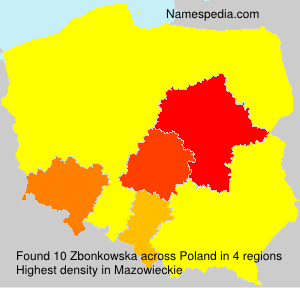 Surname Zbonkowska in Poland