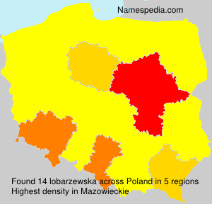 Surname lobarzewska in Poland