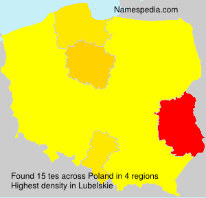 Surname tes in Poland
