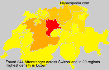 Surname Affentranger in Switzerland