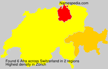 Surname Afra in Switzerland