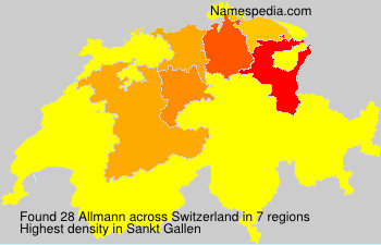 Surname Allmann in Switzerland