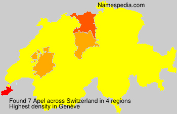 Surname Apel in Switzerland