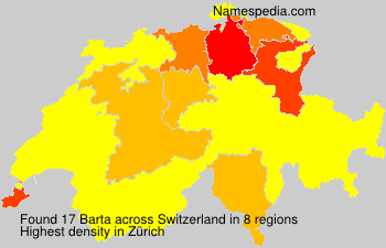 Surname Barta in Switzerland