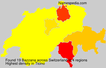 Surname Bazzana in Switzerland