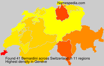 Surname Bernardini in Switzerland