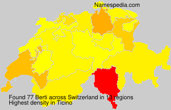 Surname Berti in Switzerland