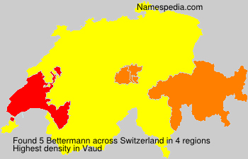 Surname Bettermann in Switzerland