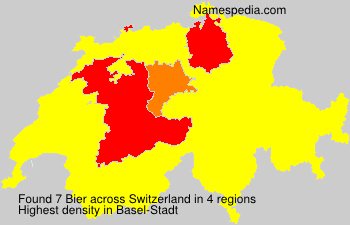 Surname Bier in Switzerland