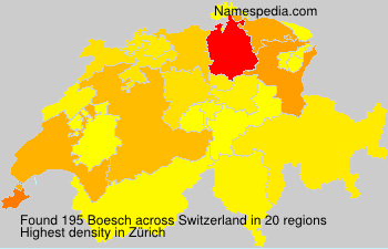 Surname Boesch in Switzerland
