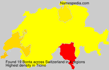 Surname Bonta in Switzerland