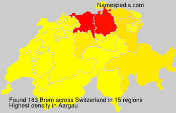 Surname Brem in Switzerland