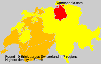 Surname Brink in Switzerland