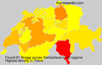 Surname Broggi in Switzerland