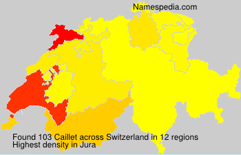 Surname Caillet in Switzerland
