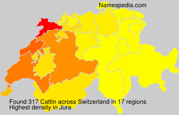 Surname Cattin in Switzerland