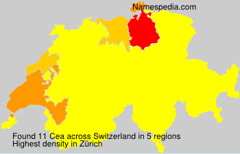 Surname Cea in Switzerland