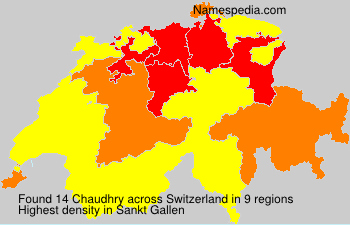 Surname Chaudhry in Switzerland