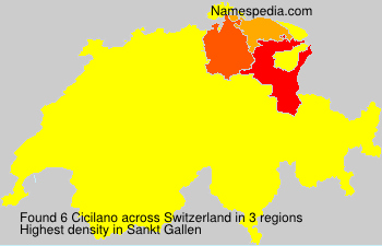 Surname Cicilano in Switzerland