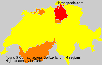 Surname Conradi in Switzerland