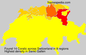 Surname Coralic in Switzerland