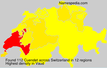 Surname Cuendet in Switzerland