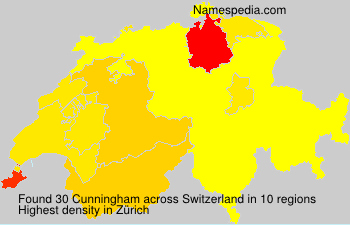 Surname Cunningham in Switzerland