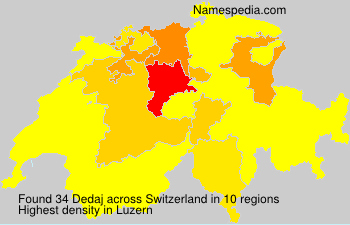 Surname Dedaj in Switzerland