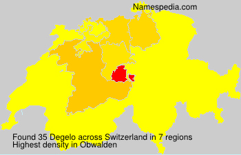 Surname Degelo in Switzerland