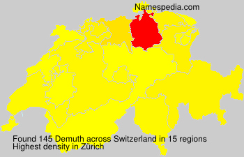 Surname Demuth in Switzerland