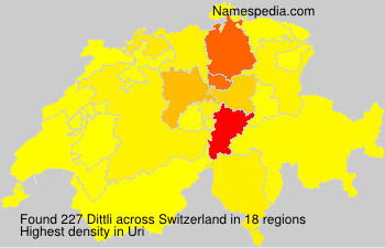 Surname Dittli in Switzerland