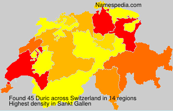 Surname Duric in Switzerland