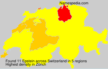 Surname Epstein in Switzerland