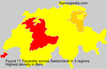 Surname Favaretto in Switzerland