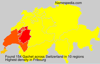 Surname Gachet in Switzerland