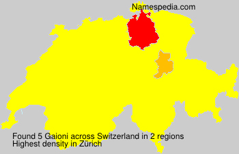 Surname Gaioni in Switzerland