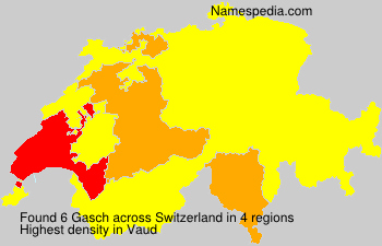 Surname Gasch in Switzerland