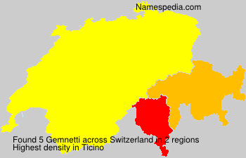 Surname Gemnetti in Switzerland Surname Gemnetti in Switzerland