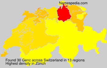 Surname Genc in Switzerland