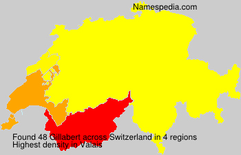 Surname Gillabert in Switzerland